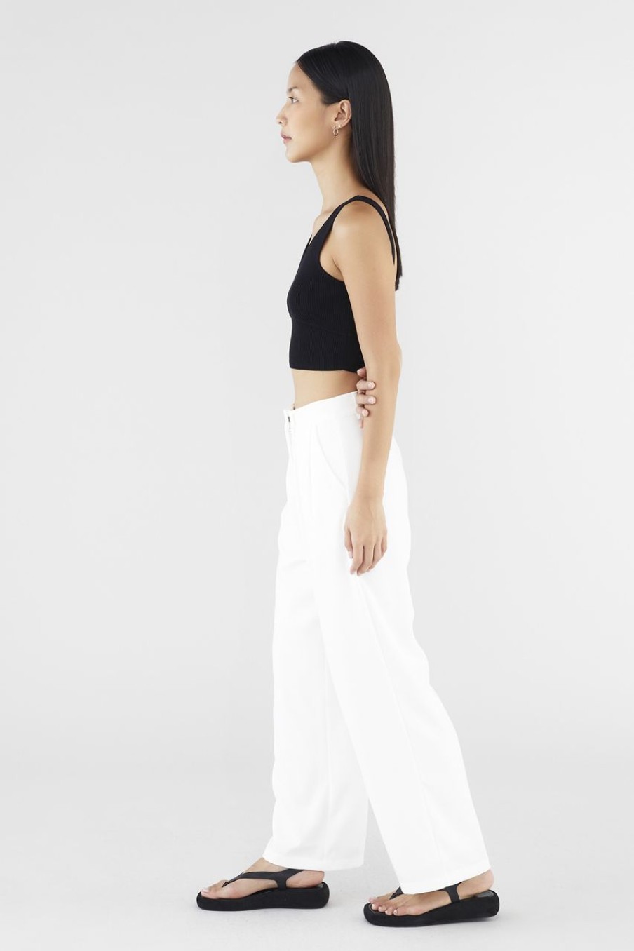 Women The Editor's Market Pants | Lorele Wide Leg Pants White