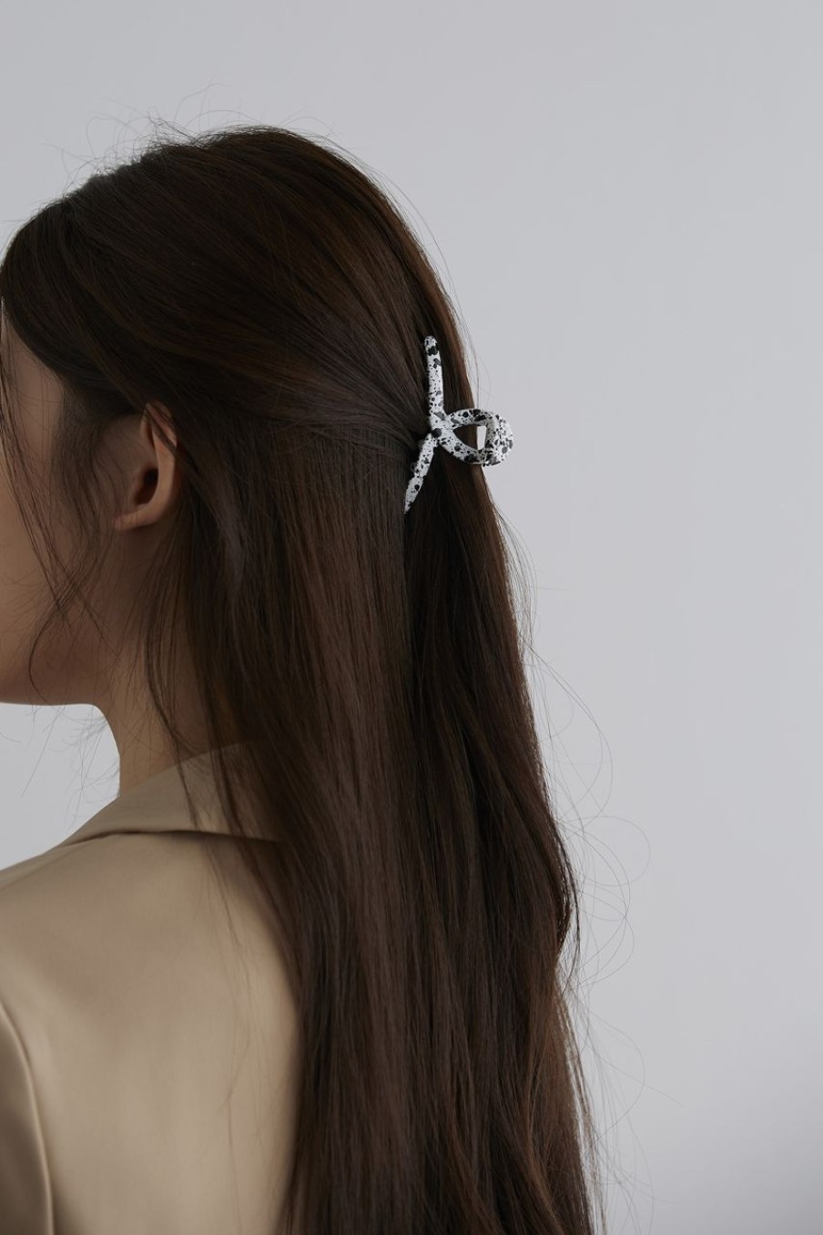 Women Afterall Hair Accessories | Layna Hair Claw White/Black Splatter