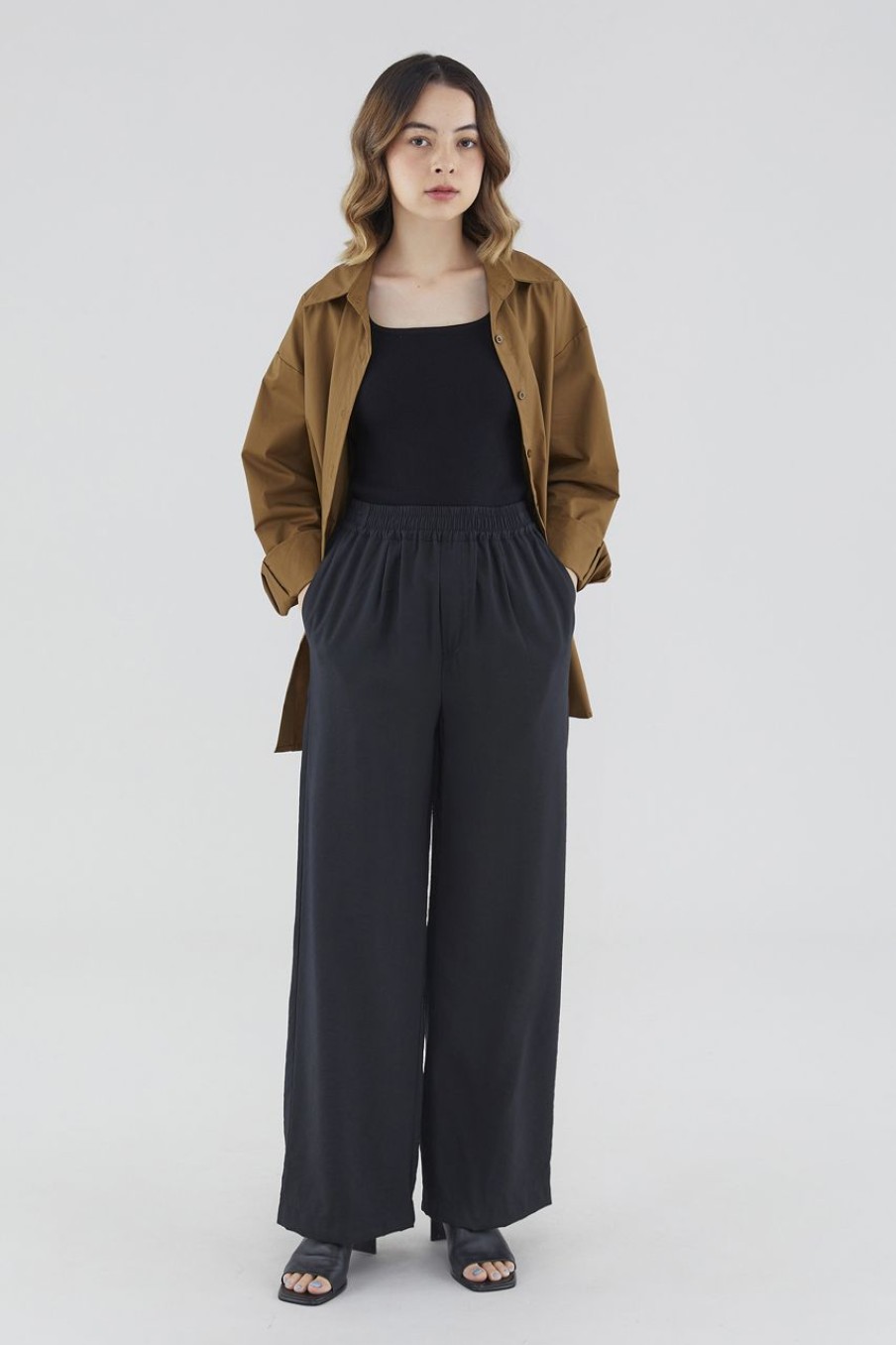 Women The Editor's Market Pants | Kaydence Wide-Leg Pants Black