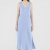 Women The Editor's Market Dresses | Raylina Linen Column Dress Dusk