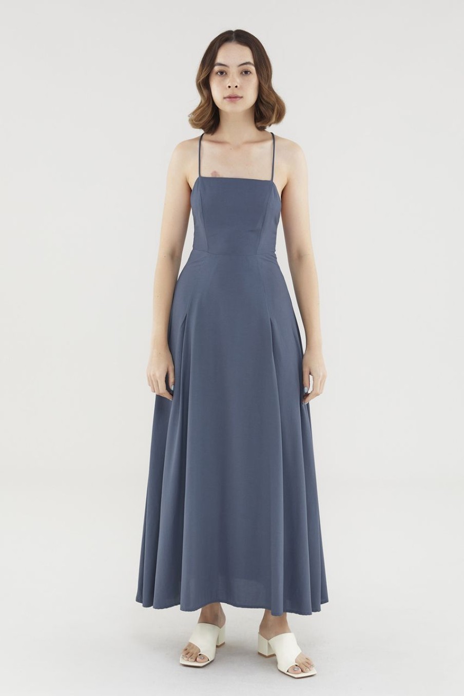 Women The Editor's Market Dresses | Ferlyn Back-Tie Dress Ash Blue