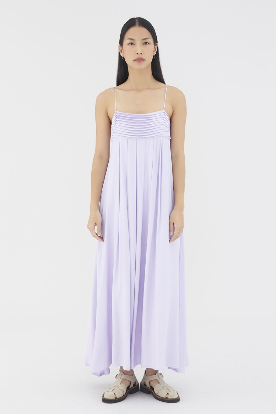 Women The Editor's Market Dresses | Geniver Pleated Dress Lilac