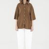 Women The Editor's Market Tops | Mirae Relaxed Shirt Mocha