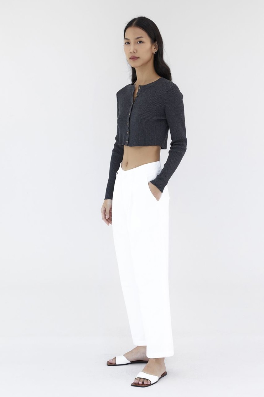 Women The Editor's Market Pants | Mordius Mid-Rise Pants White