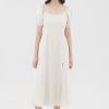 Women The Editor's Market Dresses | Logan Linen Puff-Sleeve Dress Sand