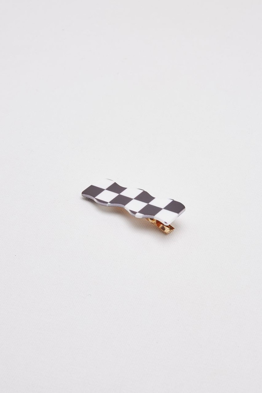 Women Afterall Hair Accessories | Jules Hair Clip White/Black Checks