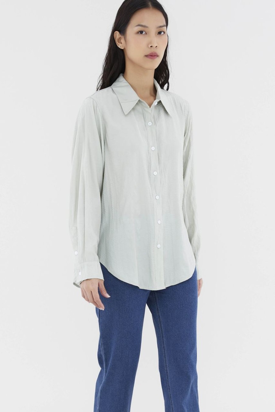 Women The Editor's Market Tops | Mikelle Relaxed Shirt Dew