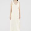 Women The Editor's Market Dresses | Raylina Linen Column Dress Lemon