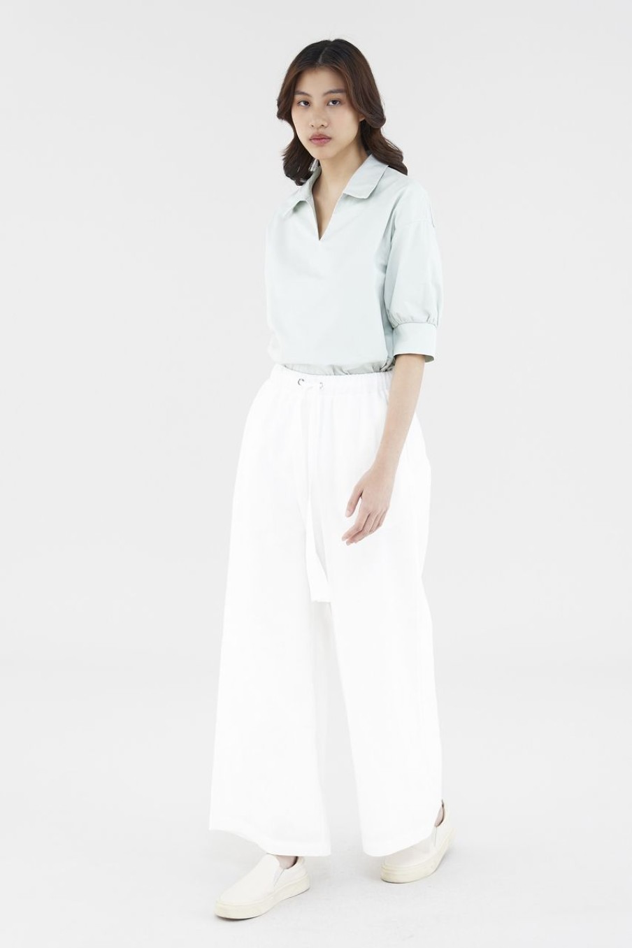 Women The Editor's Market Pants | Sirena Drawstring Pants White