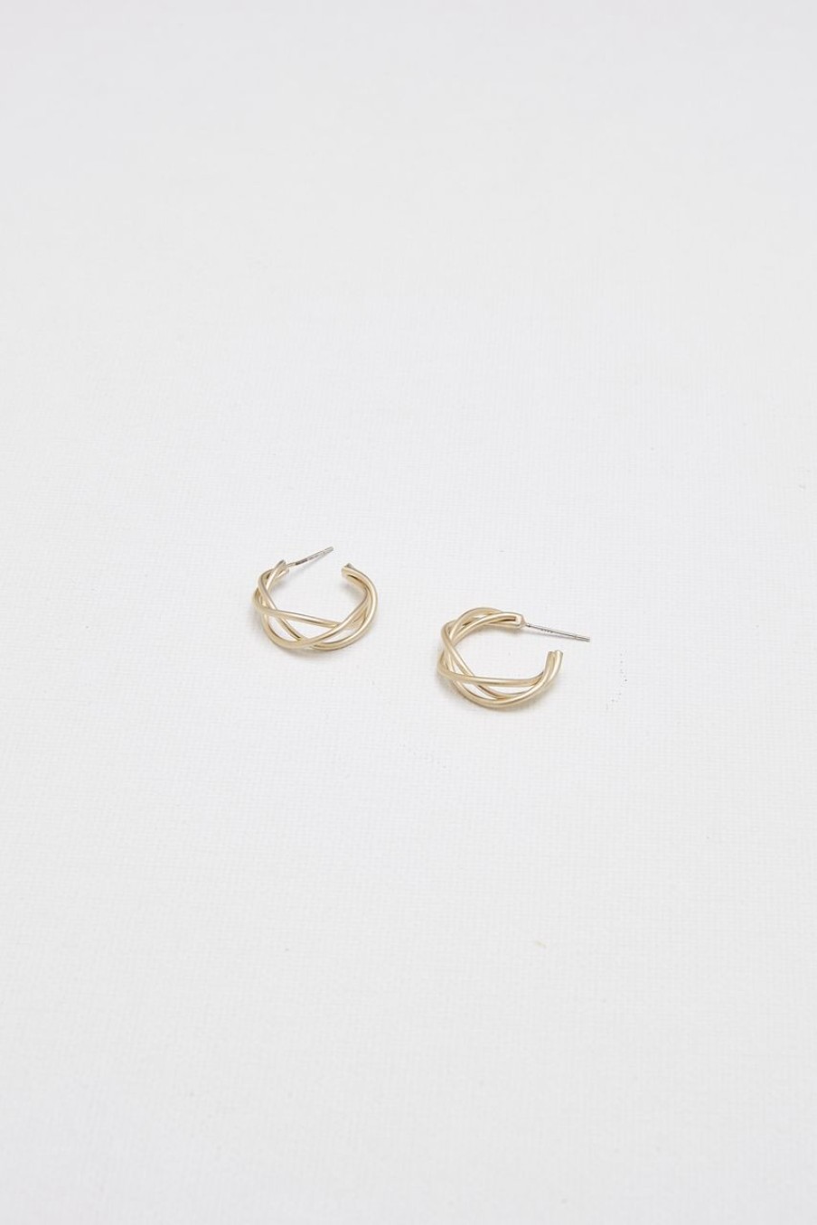 Women Afterall Earrings | Ryro Hoop Earrings Matte Gold