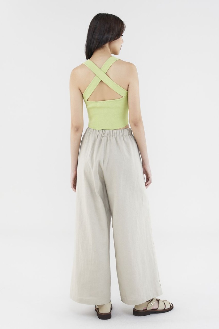 Women The Editor's Market Tops | Dayna Cross Back Top Pistachio