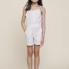 Kids Evryday Studios | Shoulder Tie Romper Sand Stripes