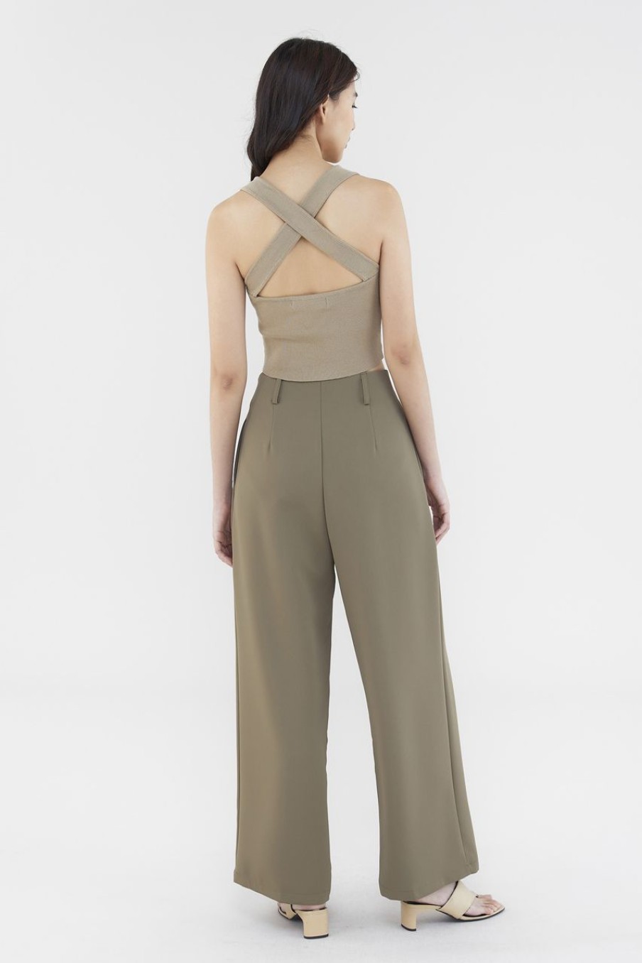 Women The Editor's Market Tops | Dayna Cross Back Top Taupe