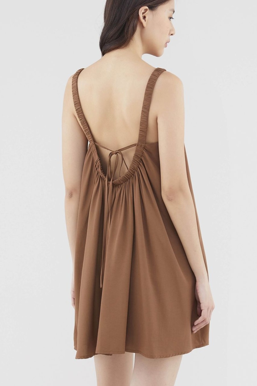 Women The Editor's Market Dresses | Eira Mini Swing Dress Pecan