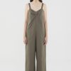 Women The Editor's Market Jumpsuits | Harleigh Pleated-Front Jumpsuit Moss Green