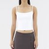 Women The Editor's Market Tops | Marloe Rib Crop Top White