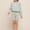 Kids Evryday Studios | Longline Sweatshorts Sage