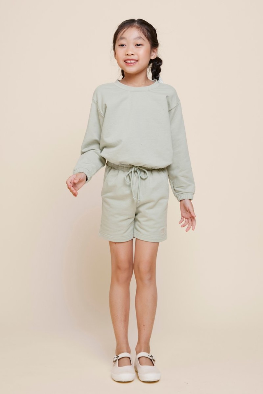 Kids Evryday Studios | Longline Sweatshorts Sage