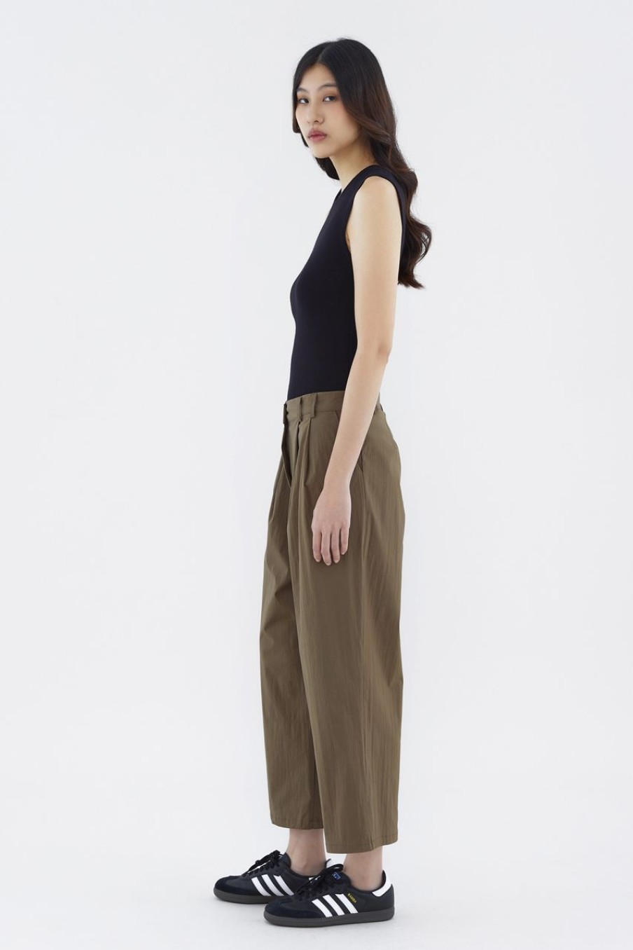 Women The Editor's Market Pants | Adraena Low-Rise Crop Pants Umber