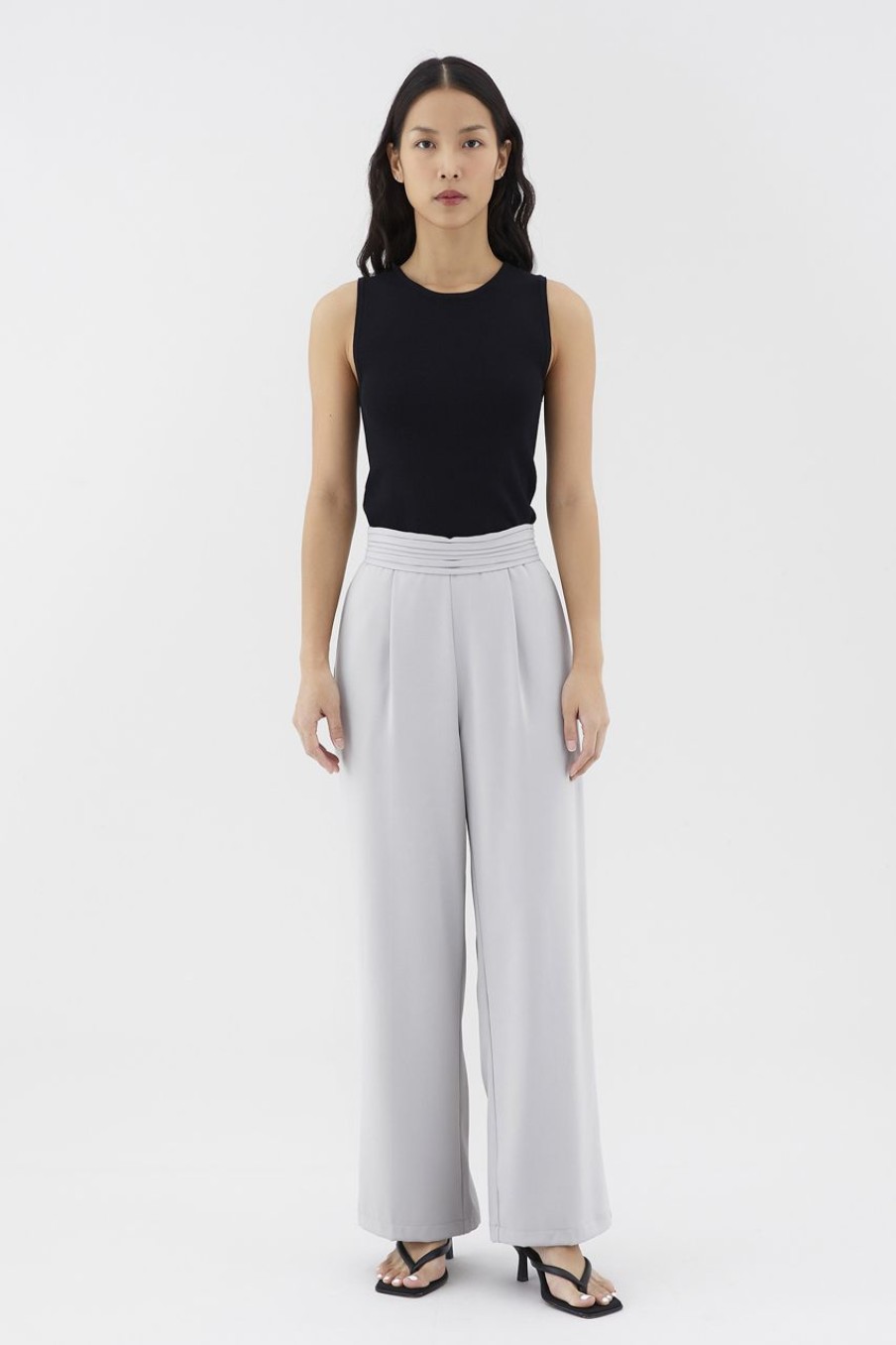 Women The Editor's Market Pants | Lorwyne Pleated-Waist Pants Elephant