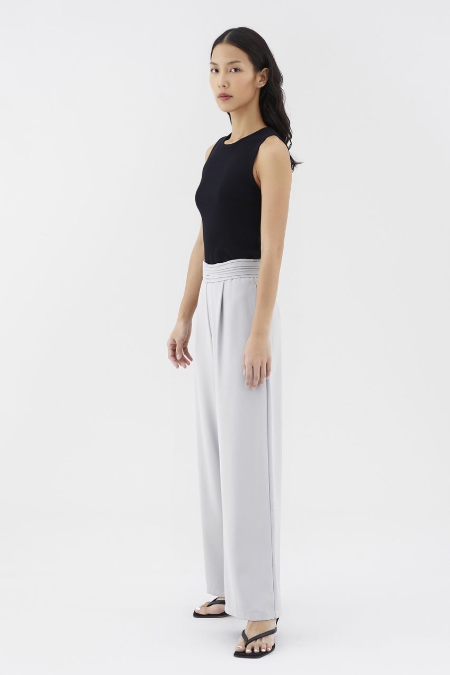 Women The Editor's Market Pants | Lorwyne Pleated-Waist Pants Elephant