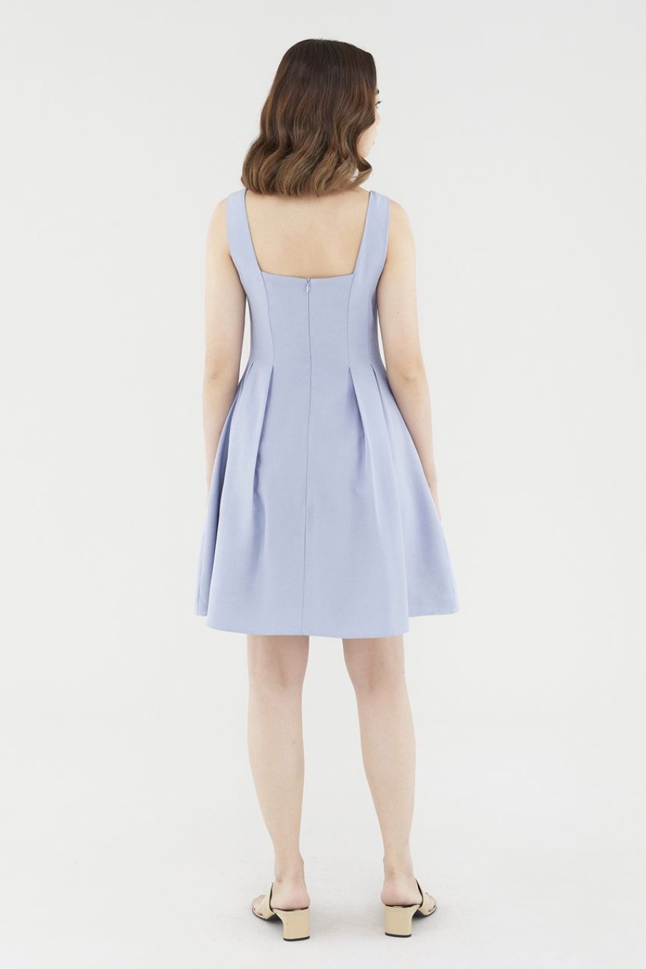 Women The Editor's Market Dresses | Kalita Skater Dress Dusty Blue