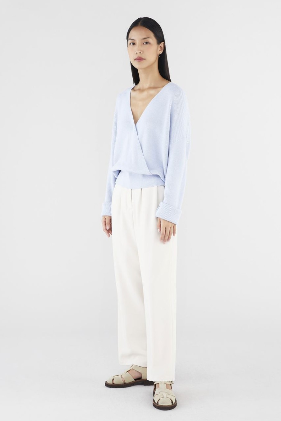 Women The Editor's Market Pants | Lorele Wide Leg Pants Almond