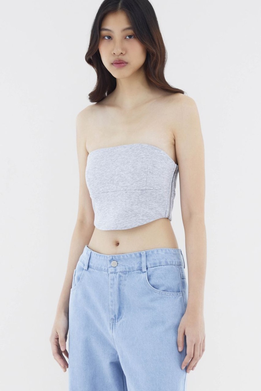 Women The Editor's Market Tops | Kryga Curve Hem Bandeau Storm