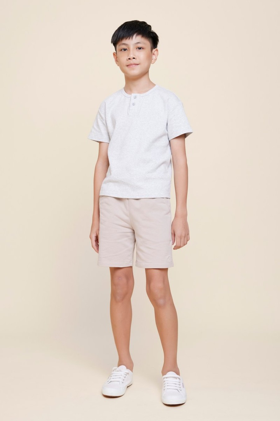 Kids Evryday Studios | Longline Sweatshorts Taupe