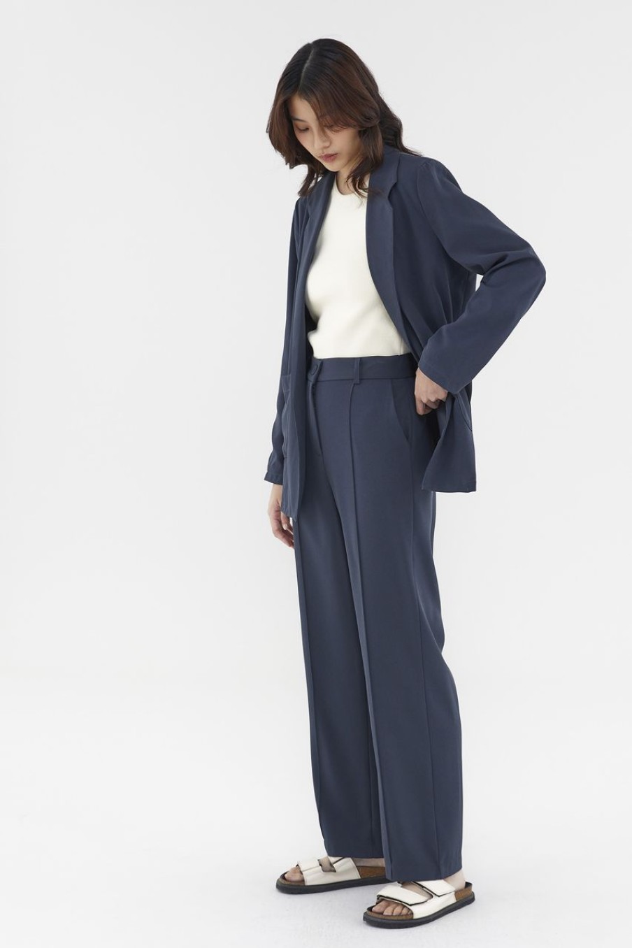 Women The Editor's Market Outerwear | Adanna Blazer Ash Blue