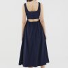 Women The Editor's Market Dresses | Gerica Back Cut-Out Dress Navy Blue