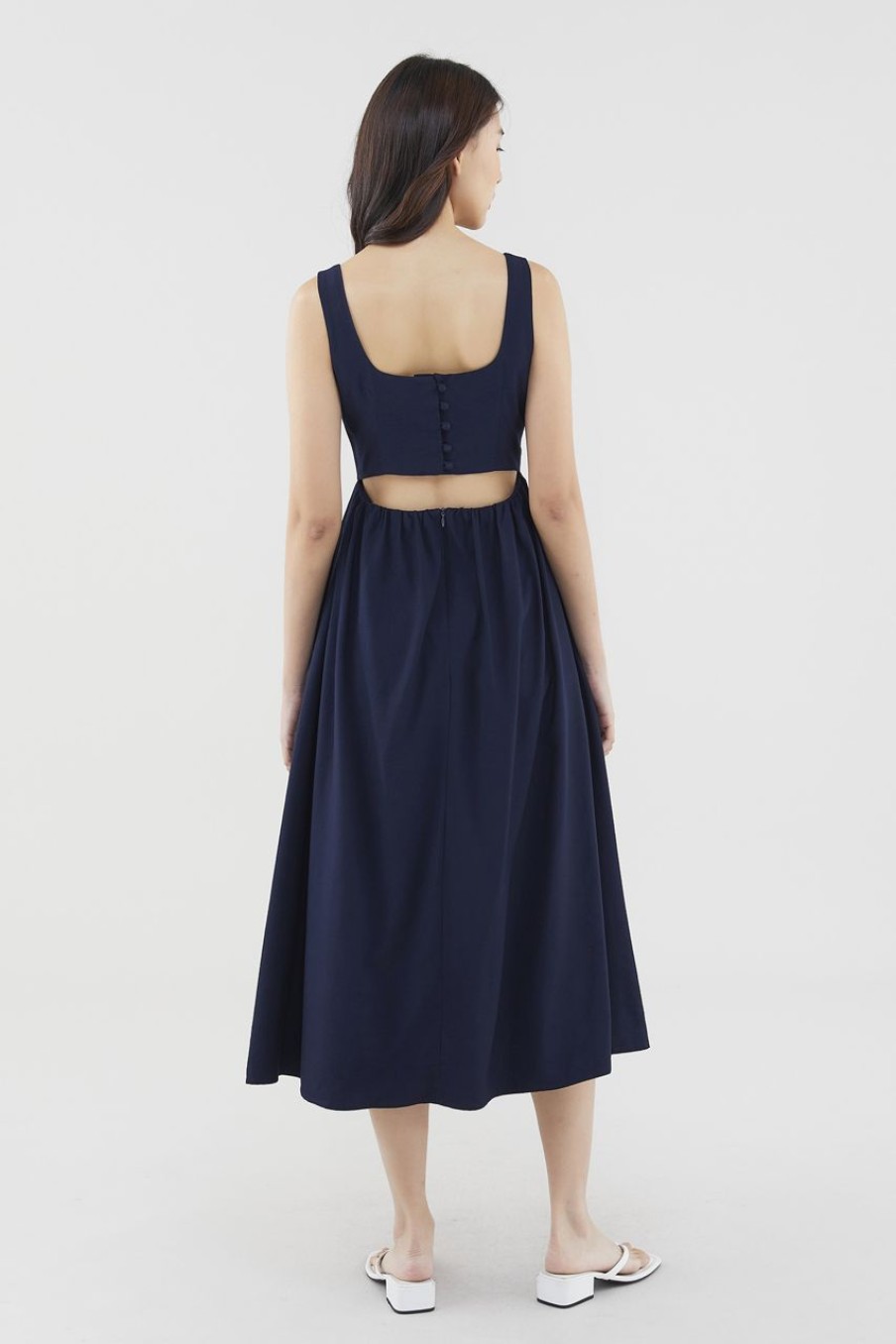 Women The Editor's Market Dresses | Gerica Back Cut-Out Dress Navy Blue