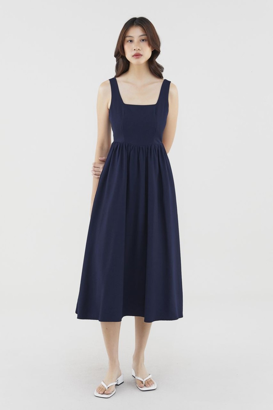 Women The Editor's Market Dresses | Gerica Back Cut-Out Dress Navy Blue