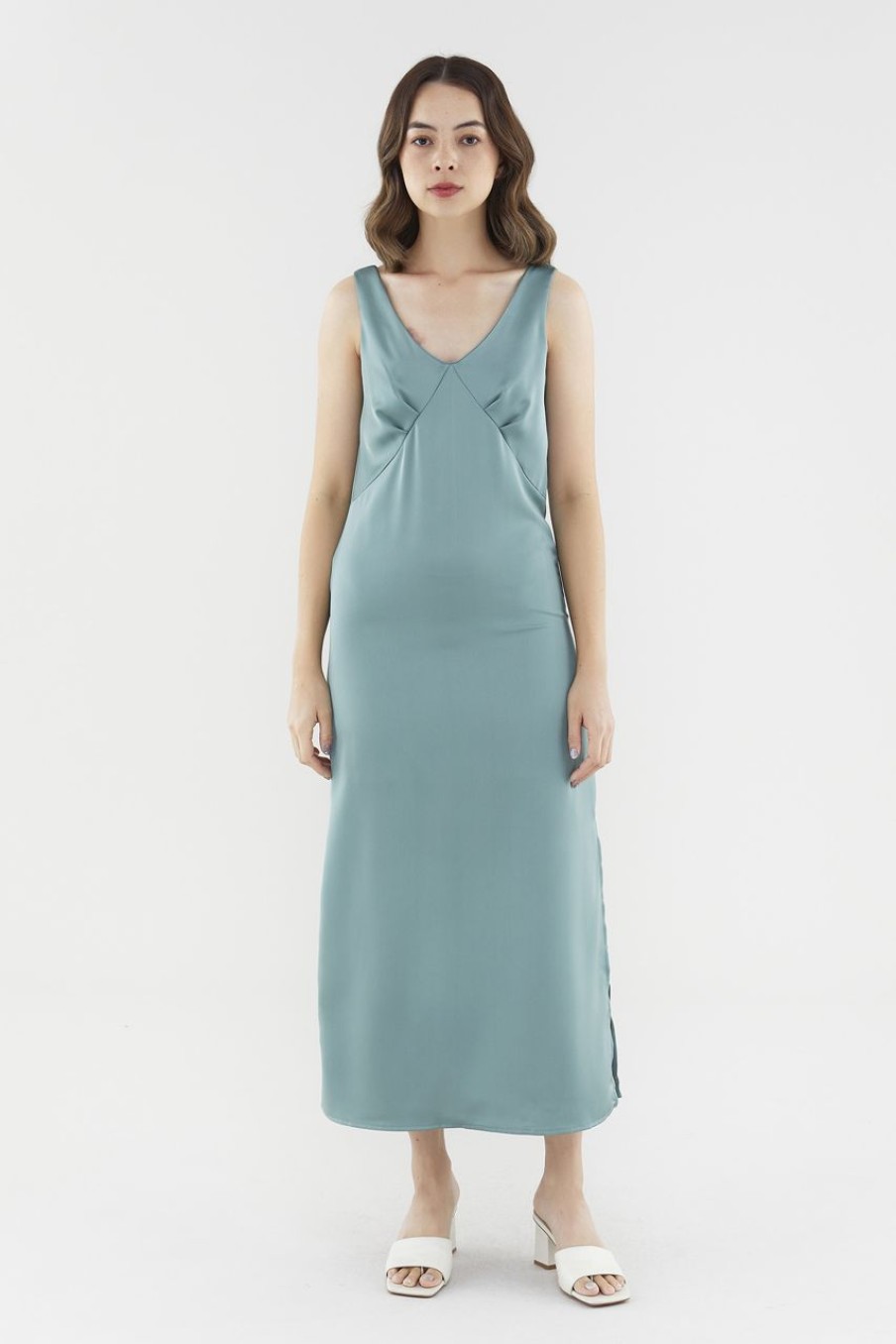 Women The Editor's Market Dresses | Jazelle Slip Dress Jade