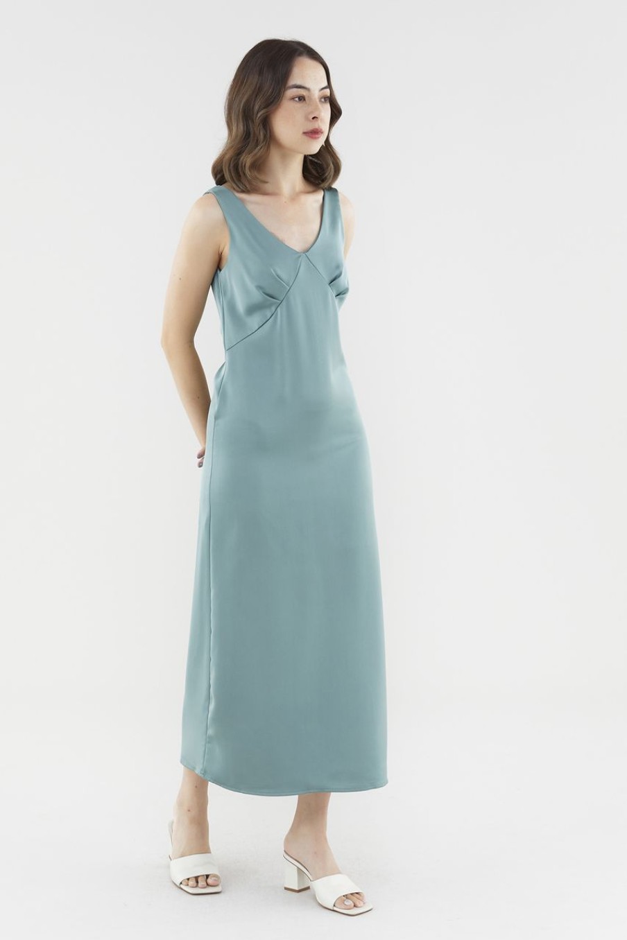 Women The Editor's Market Dresses | Jazelle Slip Dress Jade