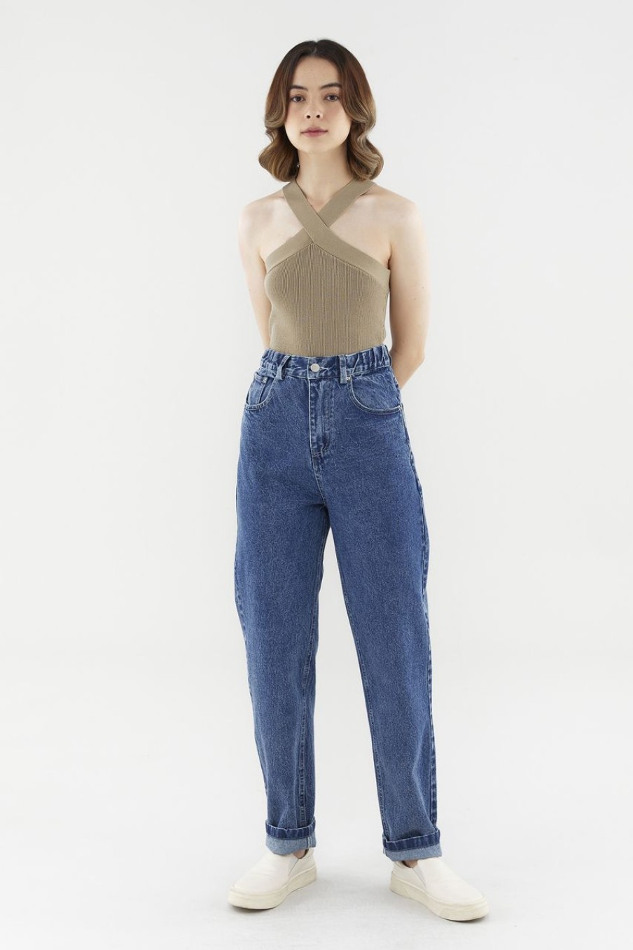 Women The Editor's Market Jeans | Carvell Tapered Jeans Dark Denim Blue