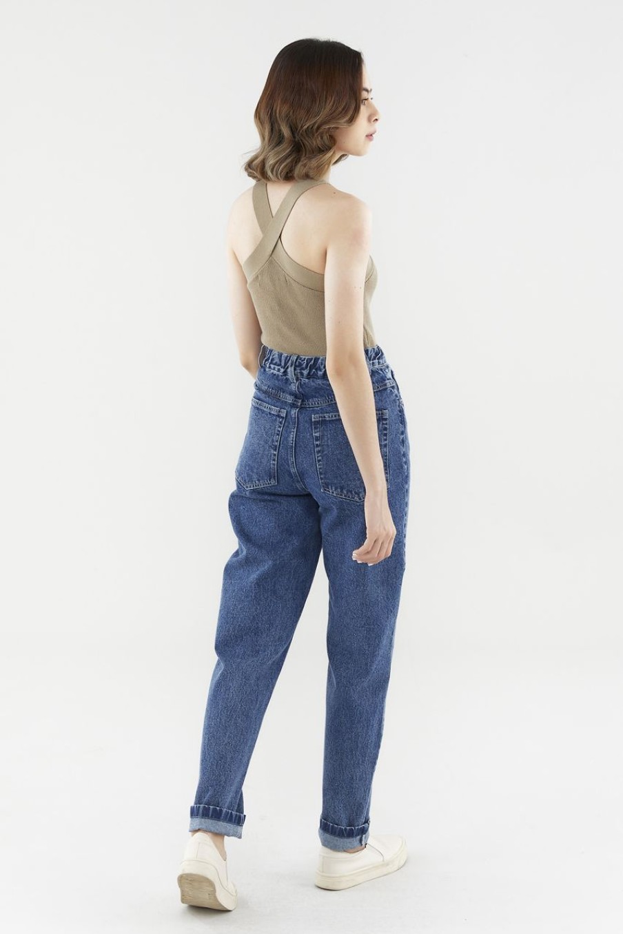 Women The Editor's Market Jeans | Carvell Tapered Jeans Dark Denim Blue