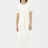 Women The Editor's Market Dresses | Nately Linen Strap-Tie Dress Pale Yellow