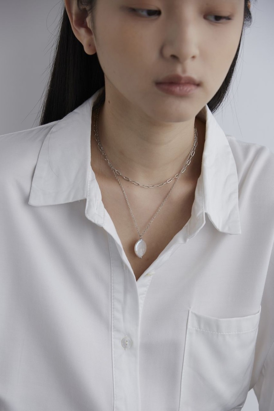 Women Afterall Necklaces | Malie Pearl Necklace Silver