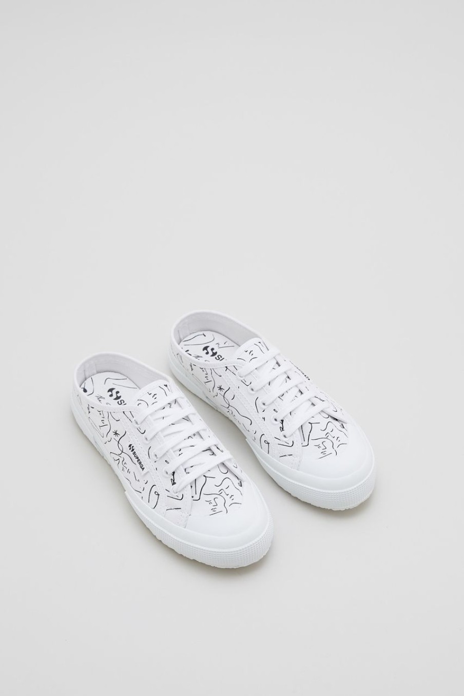 Women Superga x TEM Sneakers & Trainers | Superga X Tem Mule White Print