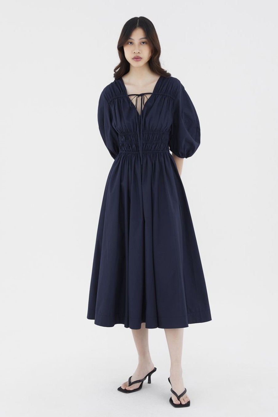 Women The Editor's Market Dresses | Kolene Shirred Dress Midnight