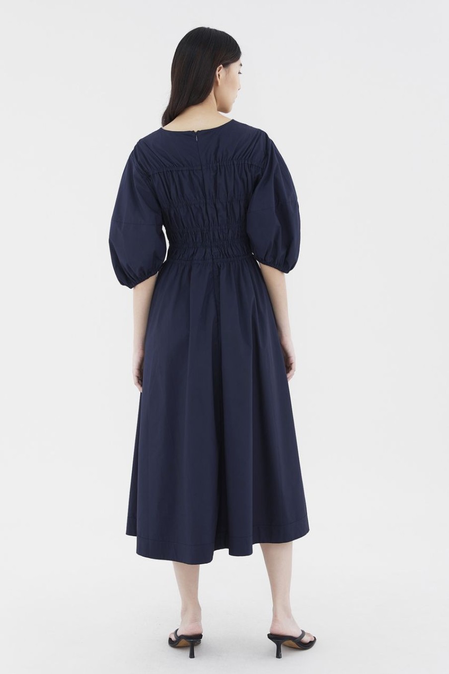 Women The Editor's Market Dresses | Kolene Shirred Dress Midnight