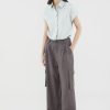 Women The Editor's Market Pants | Marcelyn Linen Utility Pants Charcoal