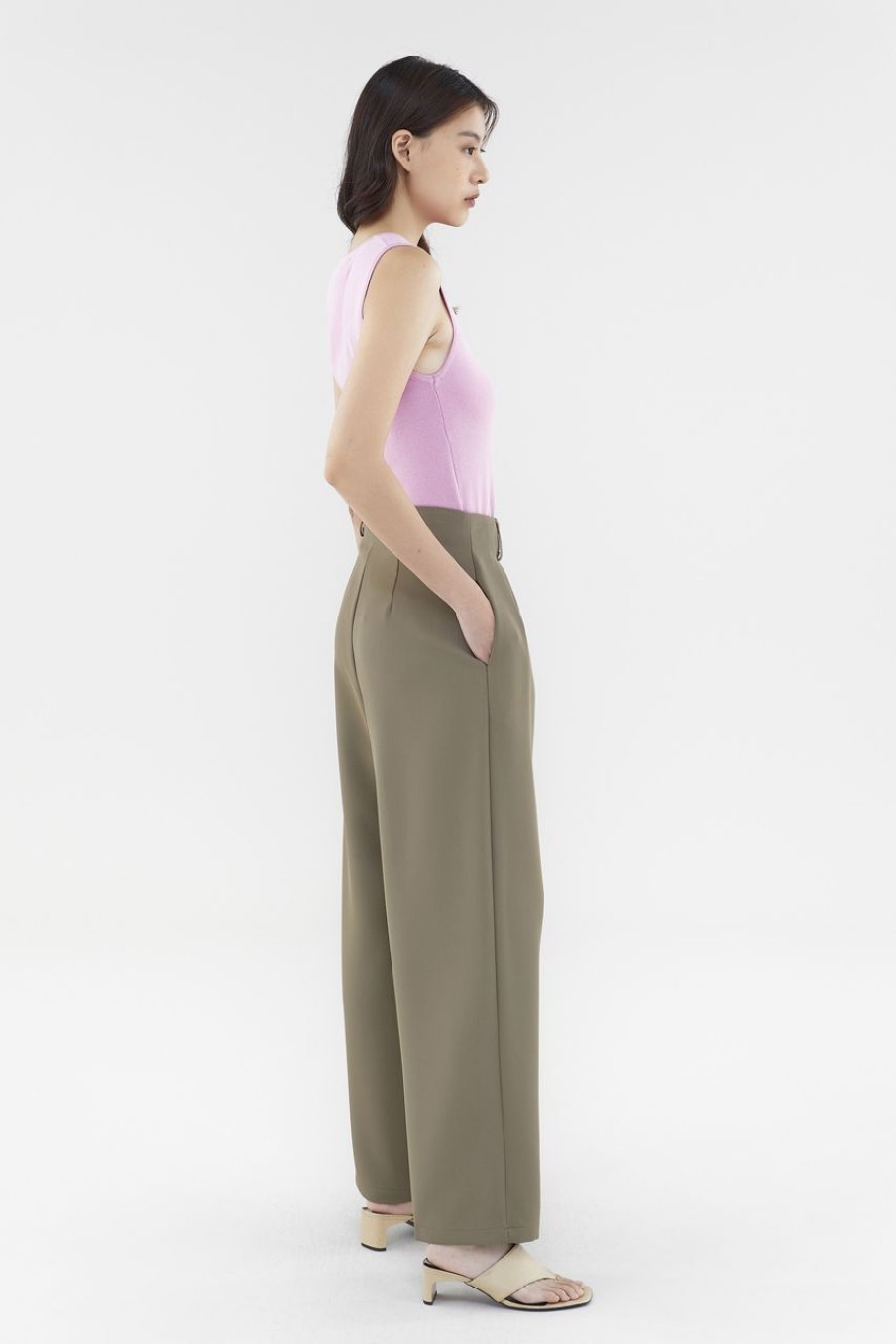 Women The Editor's Market Pants | Everly Pleated Pants Reed