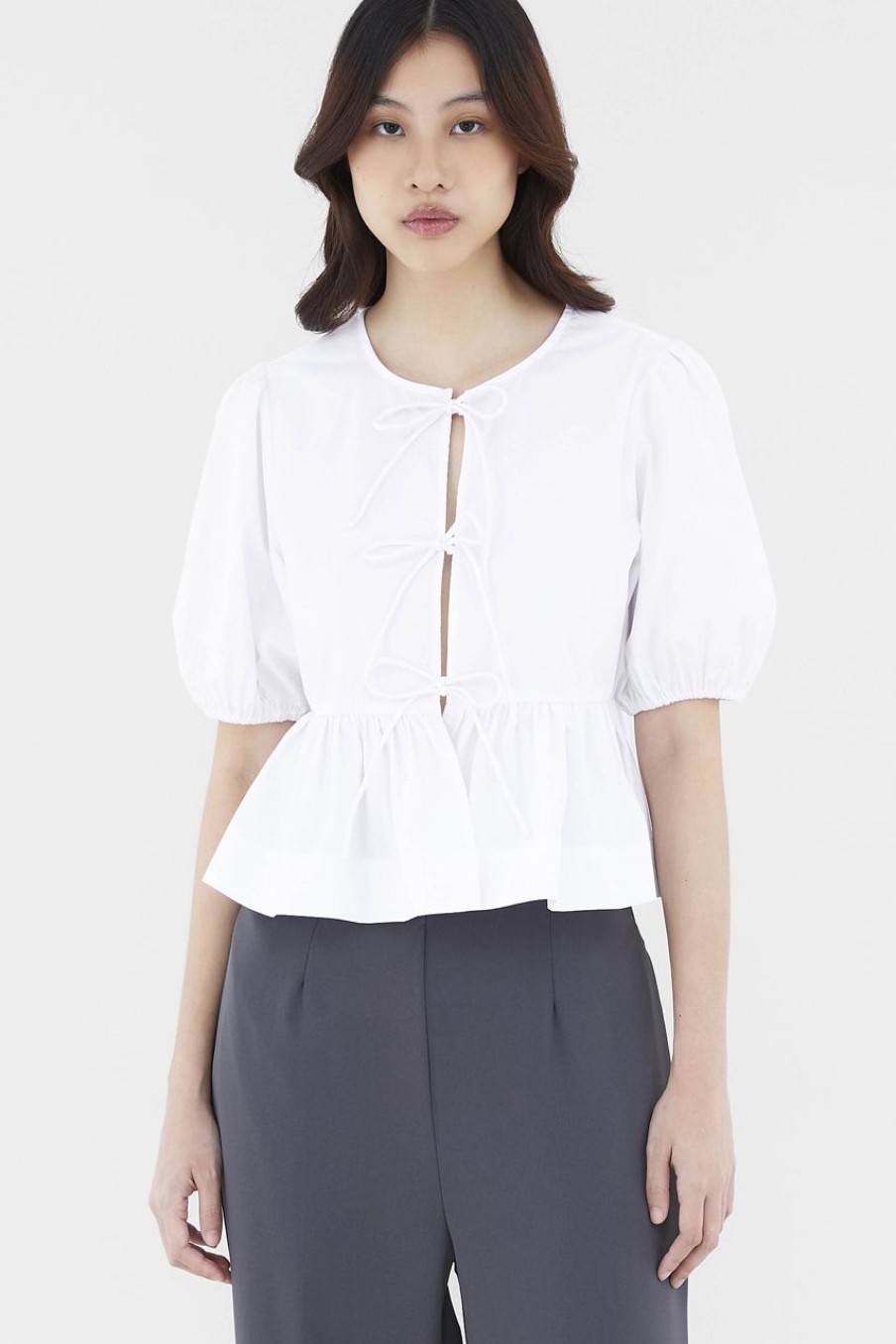 Women The Editor's Market Tops | Asradelle Ribbon Top White