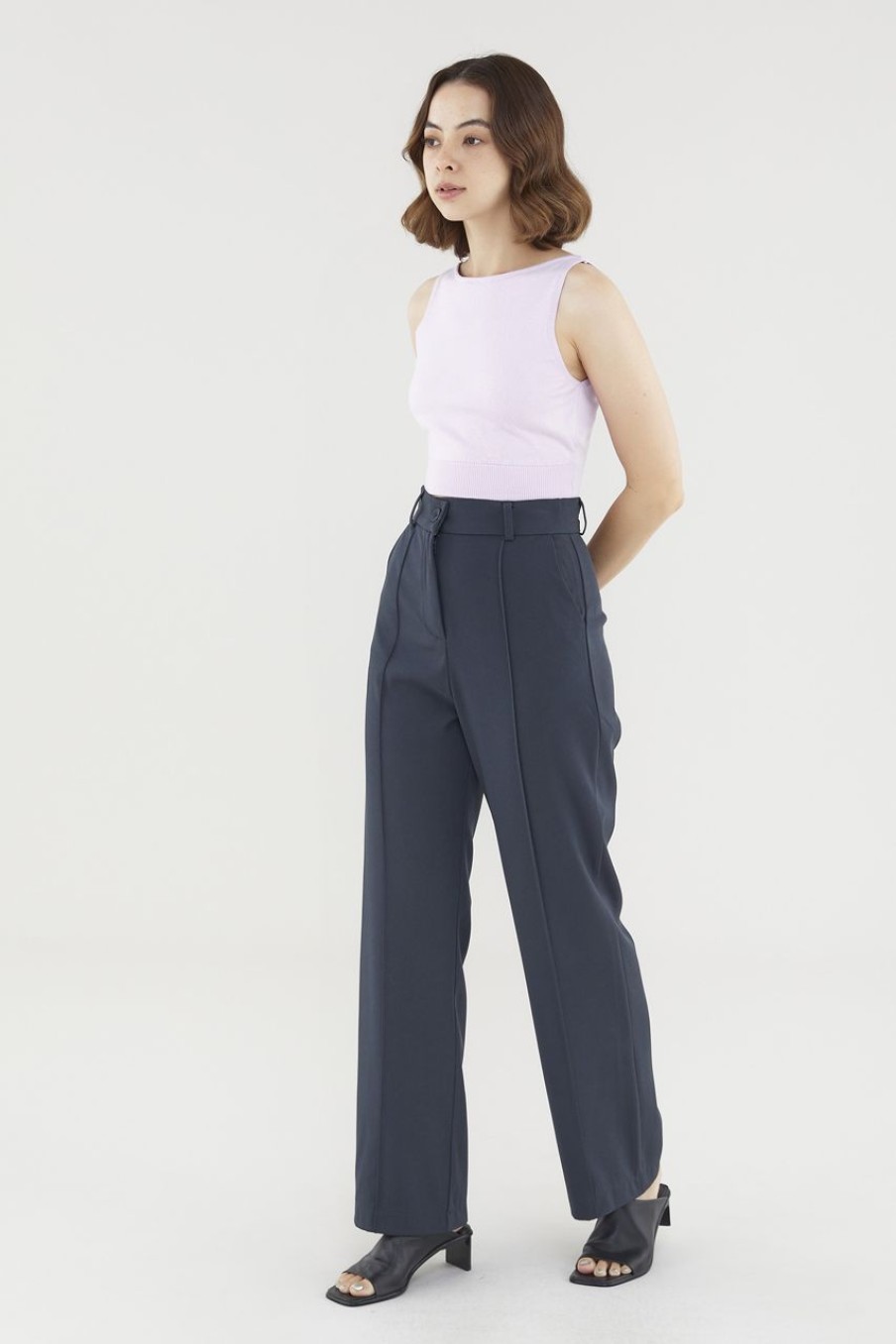 Women The Editor's Market Pants | Edelyn High-Waist Pants Ash Blue