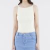 Women The Editor's Market Tops | Jeminic Square Knit Tank Mascarpone