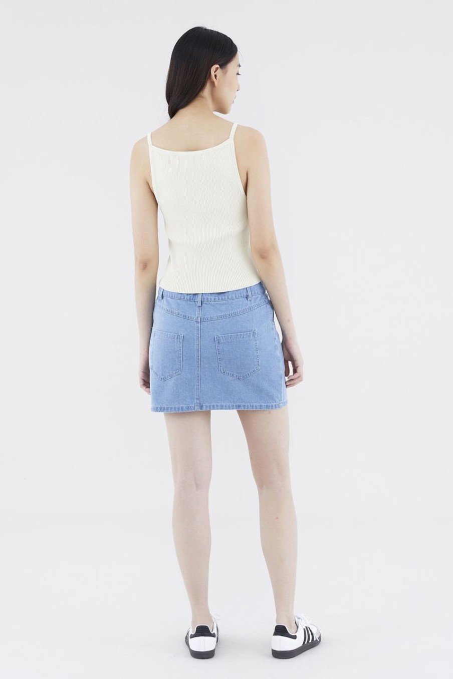 Women The Editor's Market Tops | Jeminic Square Knit Tank Mascarpone