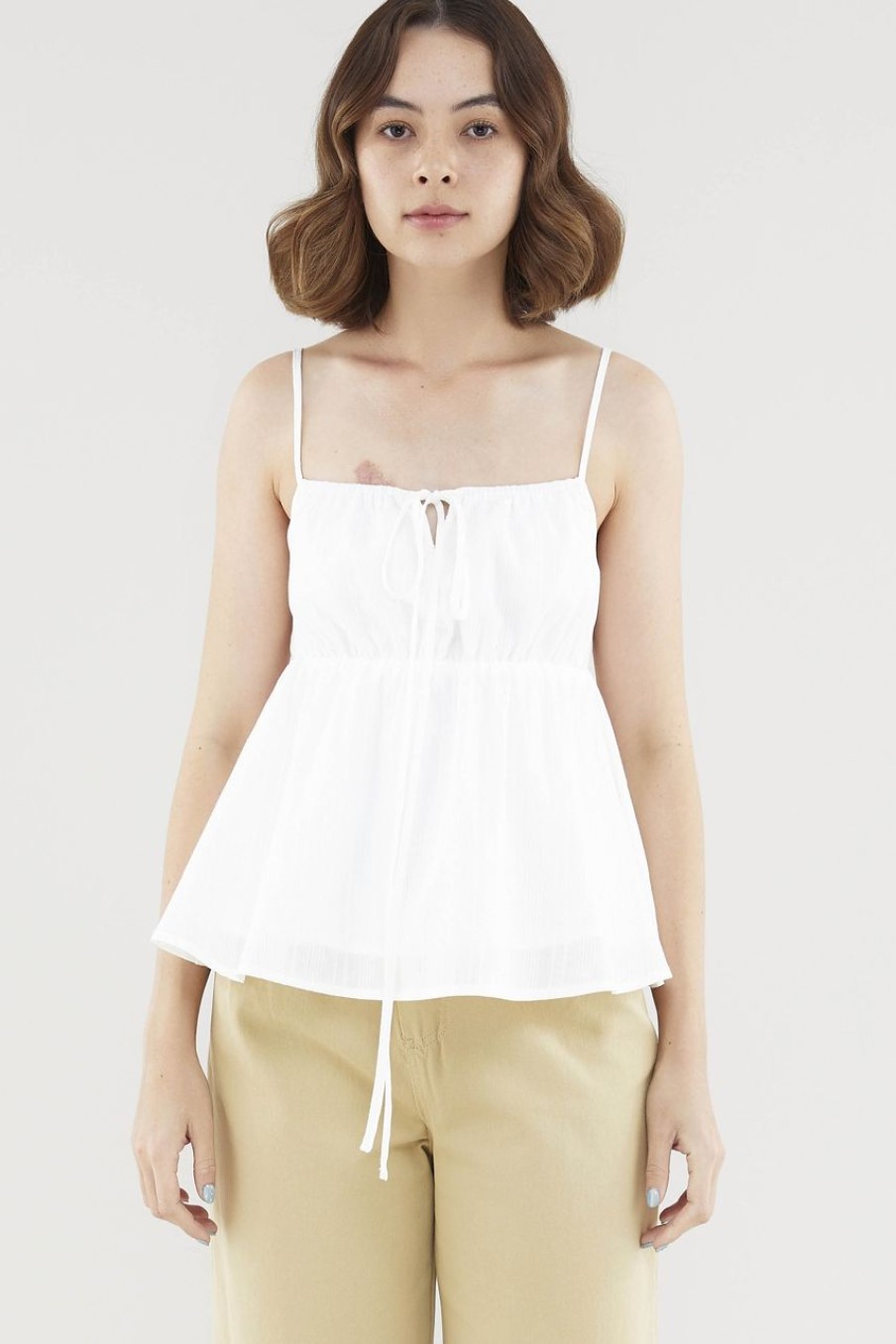 Women The Editor's Market Tops | Sherlyn Babydoll Top White