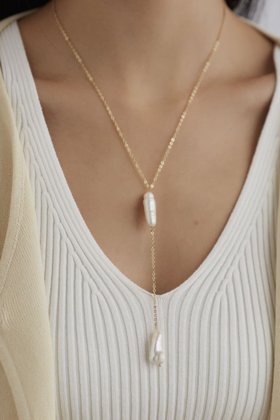 Women Afterall Necklaces | Elena Necklace Gold/White